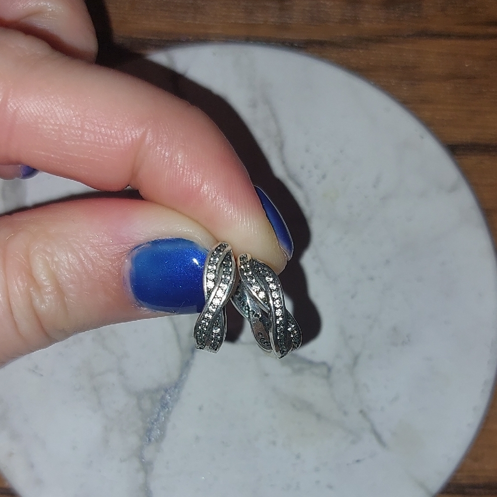 S.925 Twisted Hoop Earrings